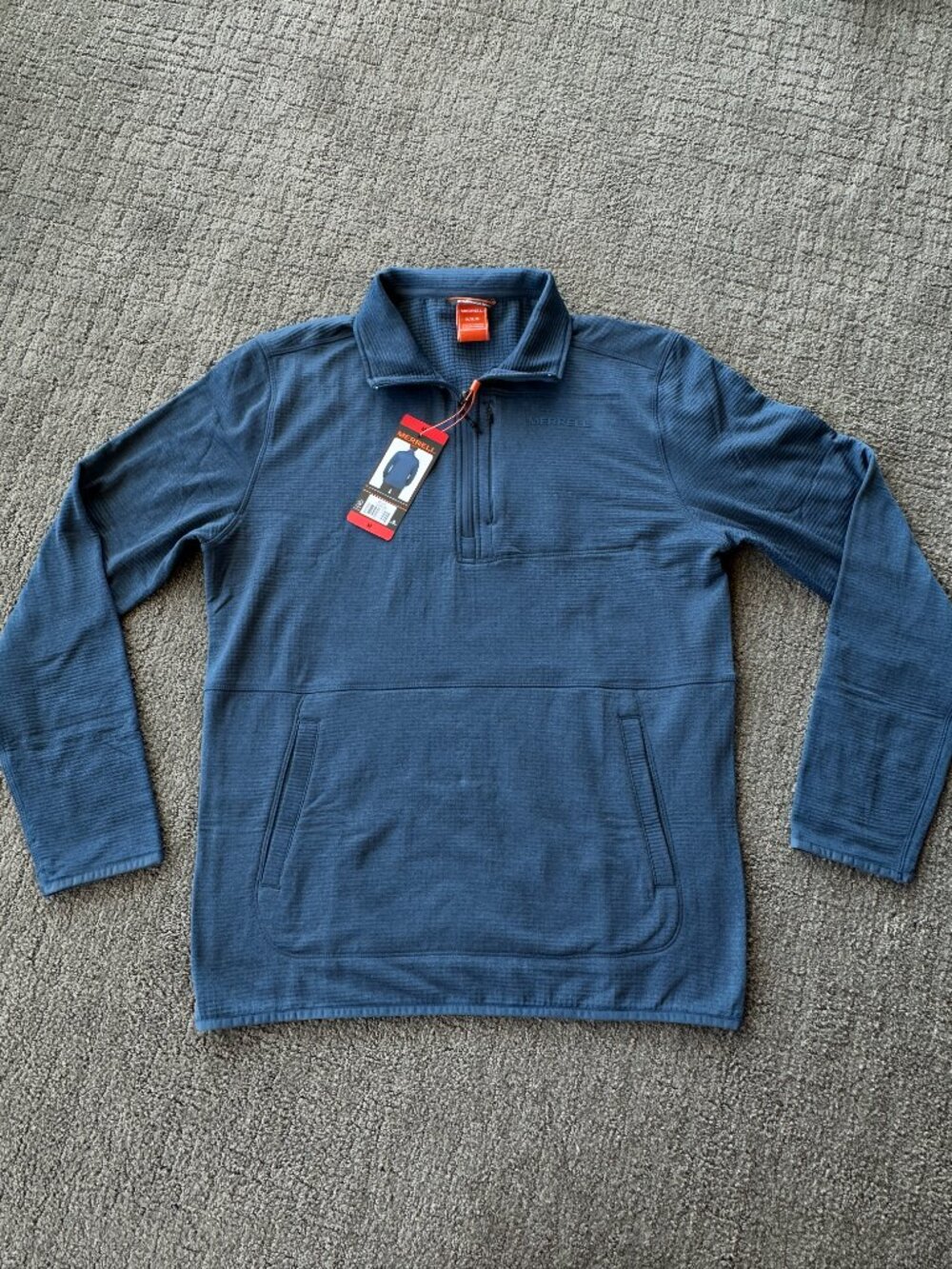 NWT Merrell Moisture Wicking Quarter Zip Pullover Fleece Outdoor Top - M